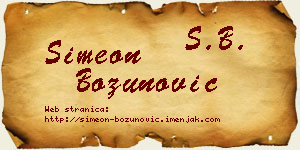 Simeon Božunović vizit kartica